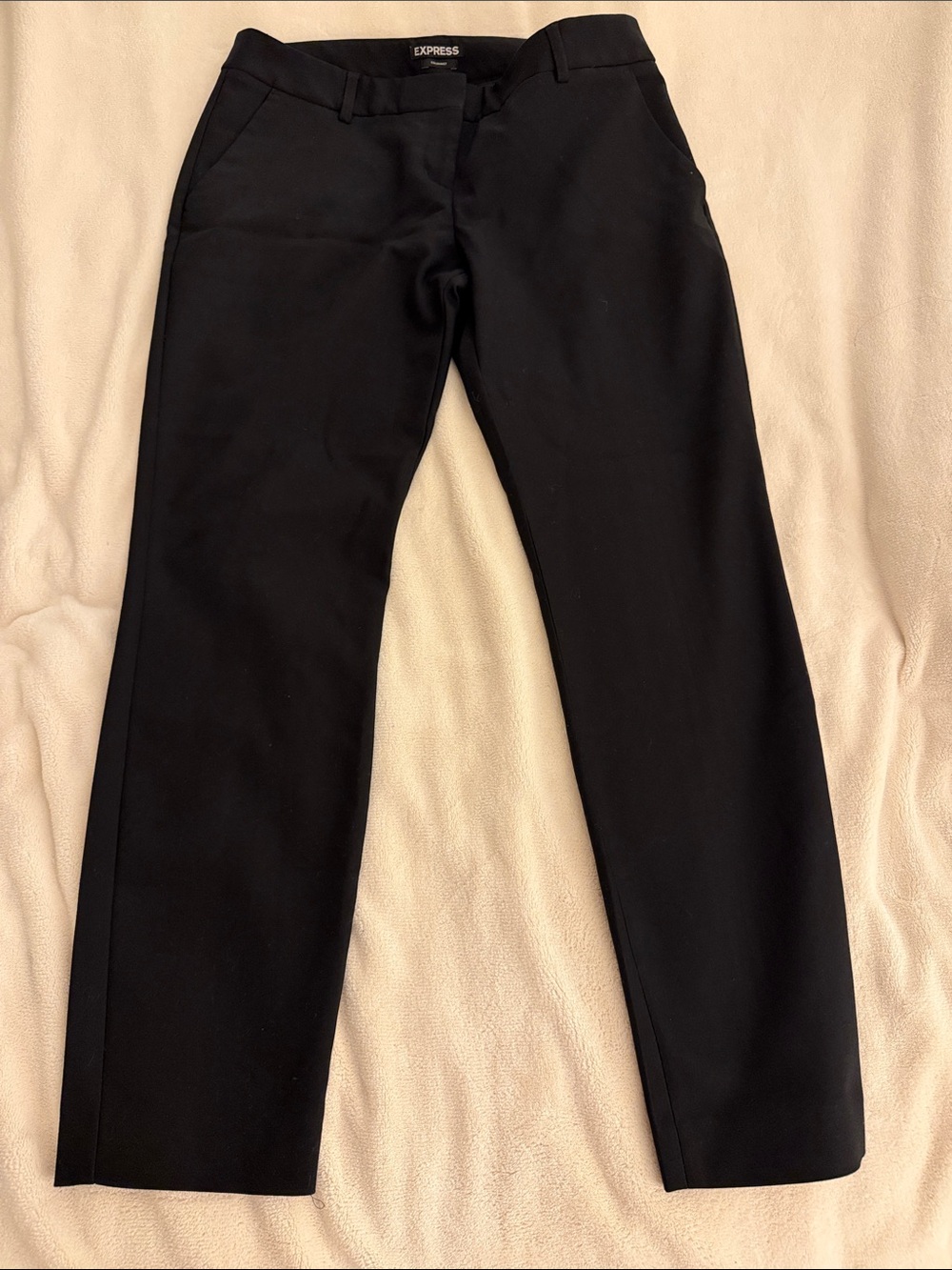 Express Black Straight-Leg Dress Trousers